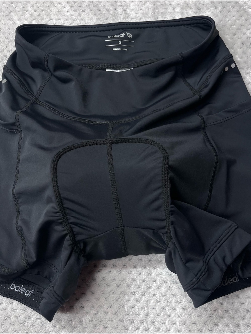 Baleaf Black Padded Cycling Shorts with Reflective Accents